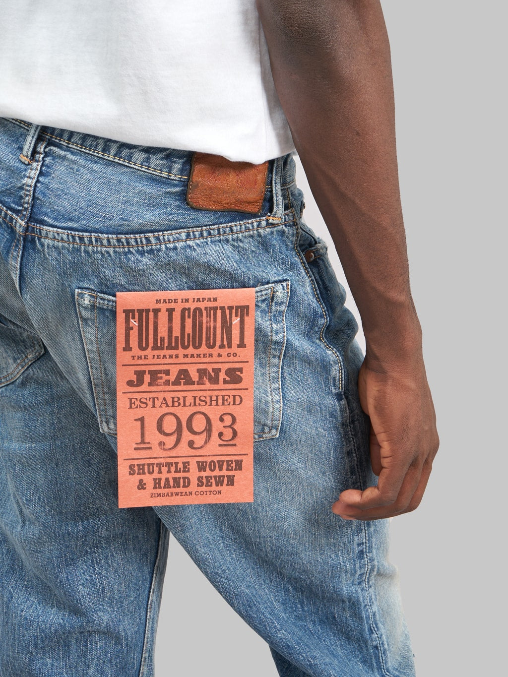 fullcount 1103 dartford clean straight selvedge jeans pocket flasher