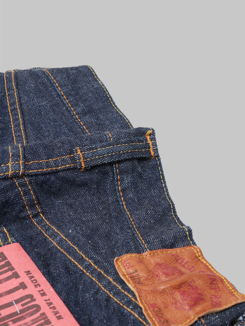 fullcount 1108w slim straight selvedge jeans  belt loop