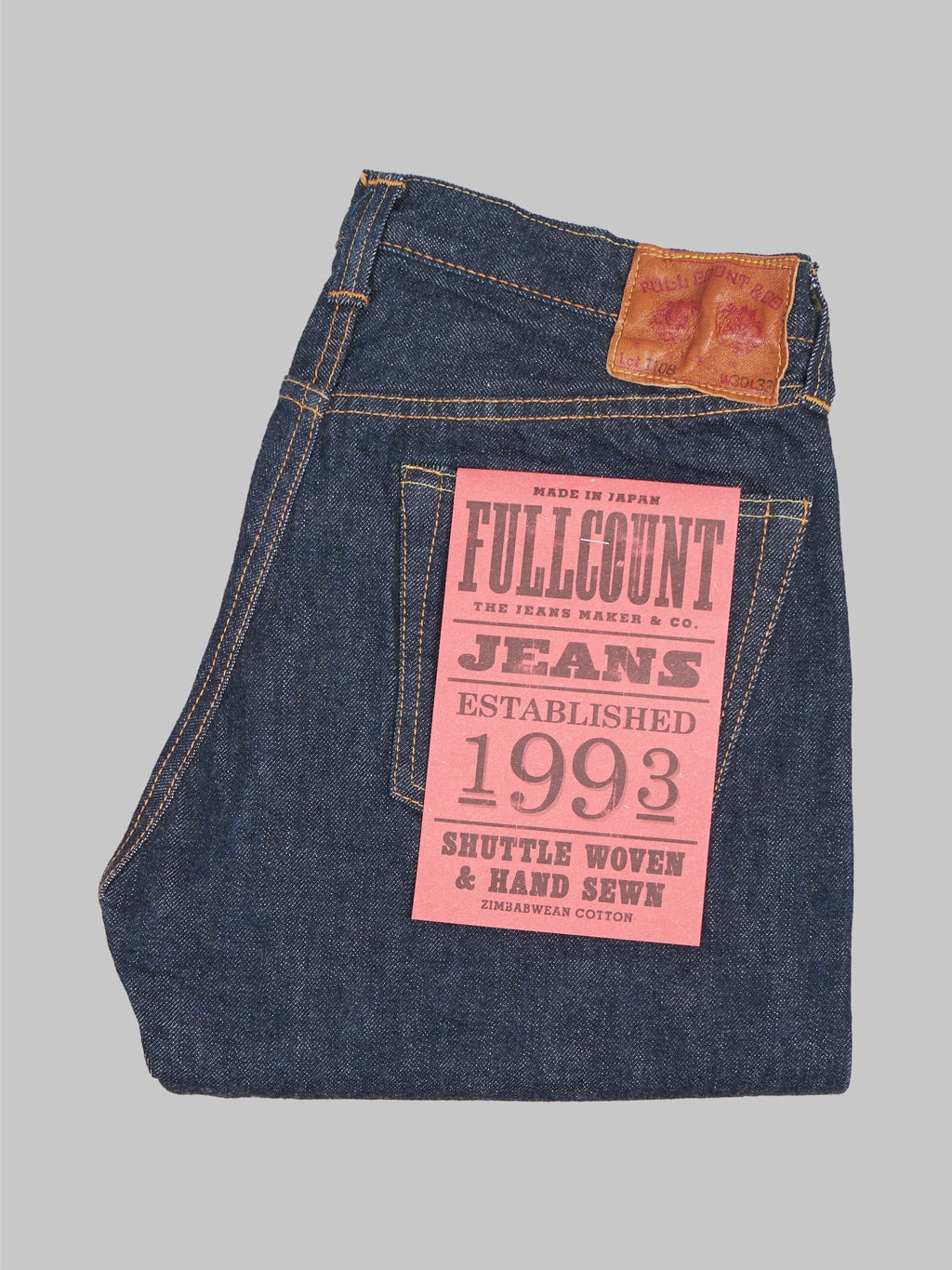 fullcount 1108w slim straight selvedge jeans made in japan