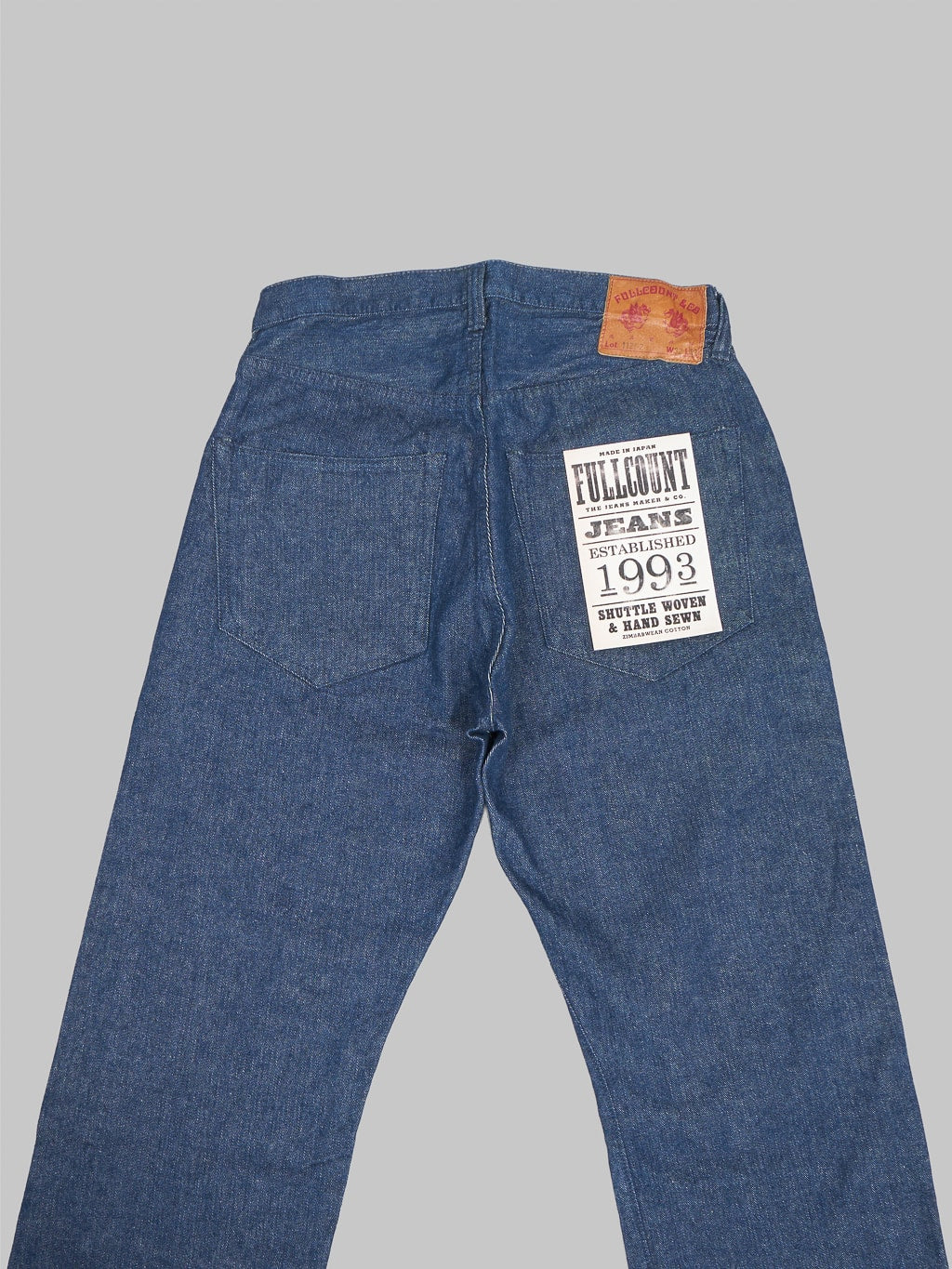 fullcount 1121 duke original selvedge denim super wide jeans back pockets