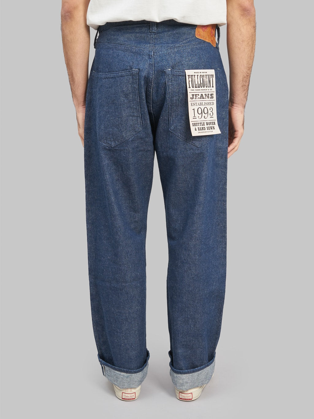 fullcount 1121 duke original selvedge denim super wide jeans back rise