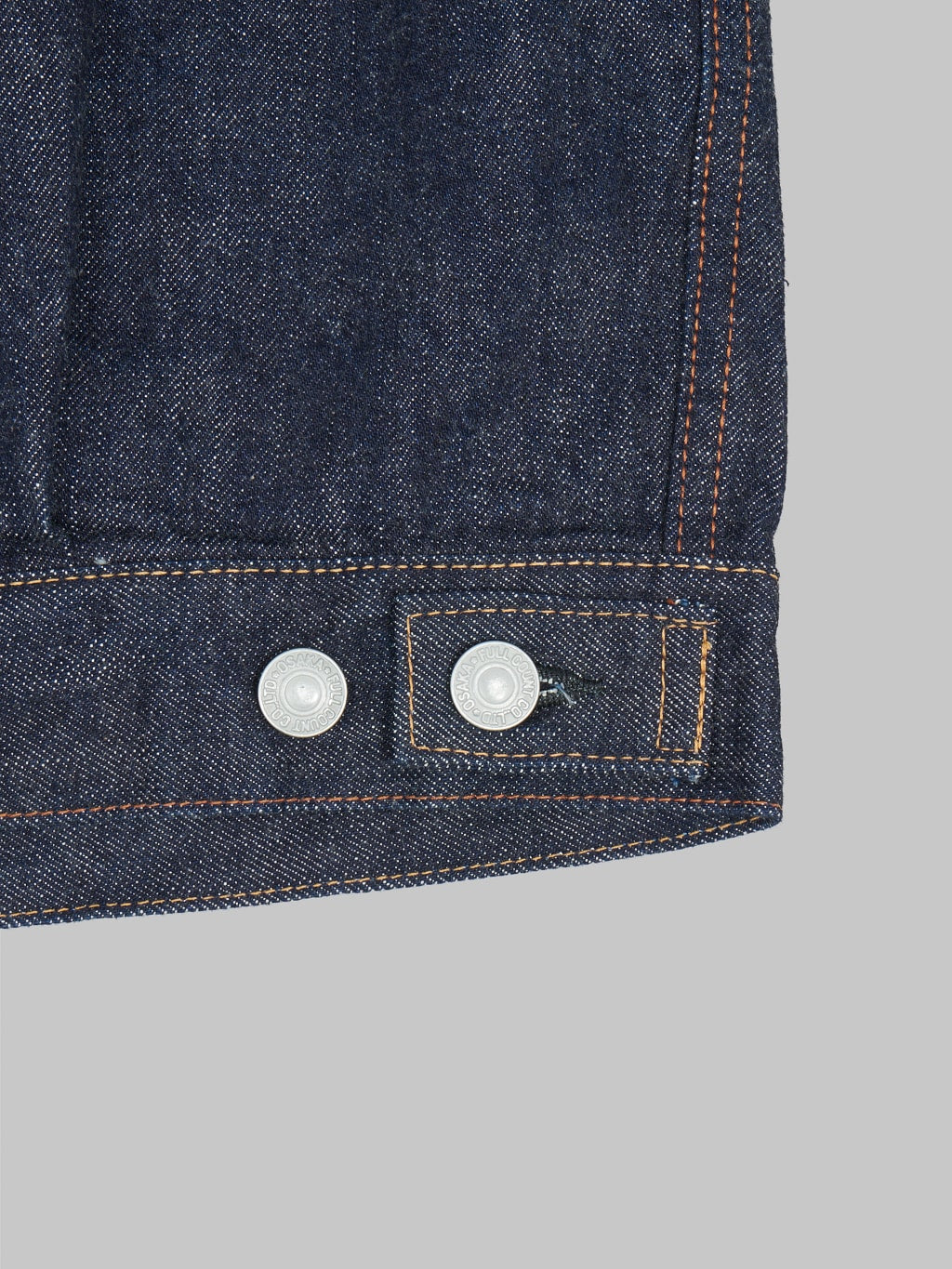fullcount 2102 type 2 denim jacket selvedge waist buttons