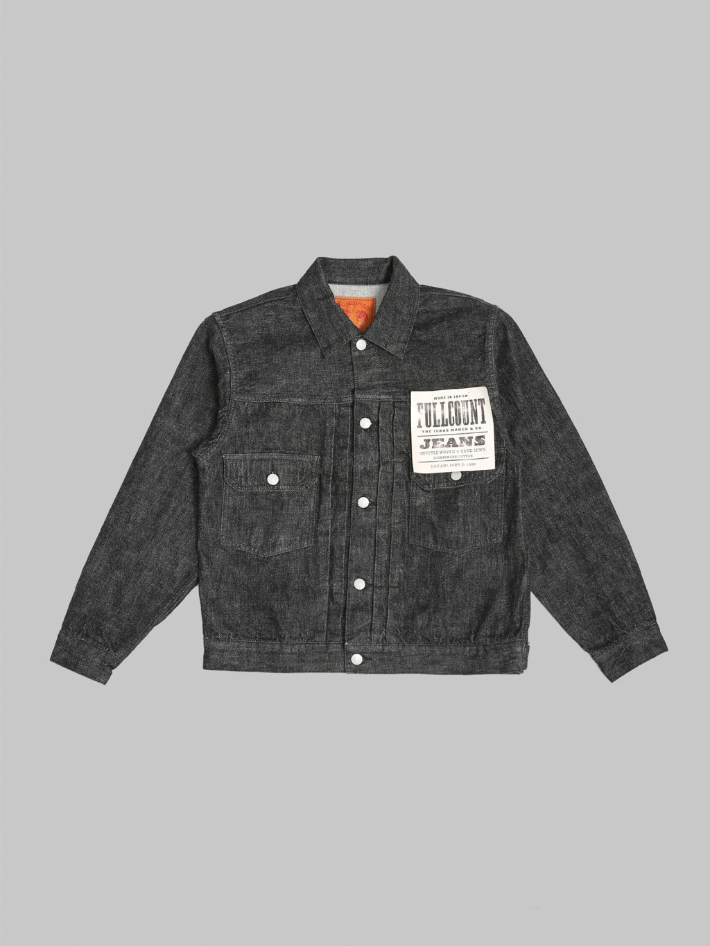 Fullcount 2102BK  Type 2 Black Denim Jacket front