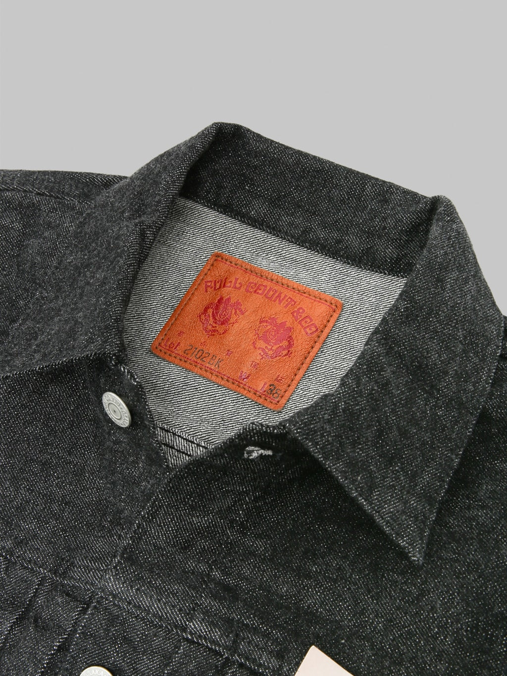 Fullcount 2102BK  Type 2 Black Denim Jacket interior patch