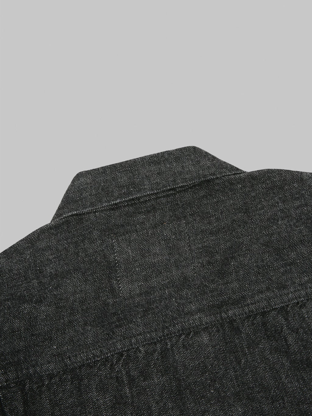 Fullcount 2102BK  Type 2 Black Denim Jacket back collar