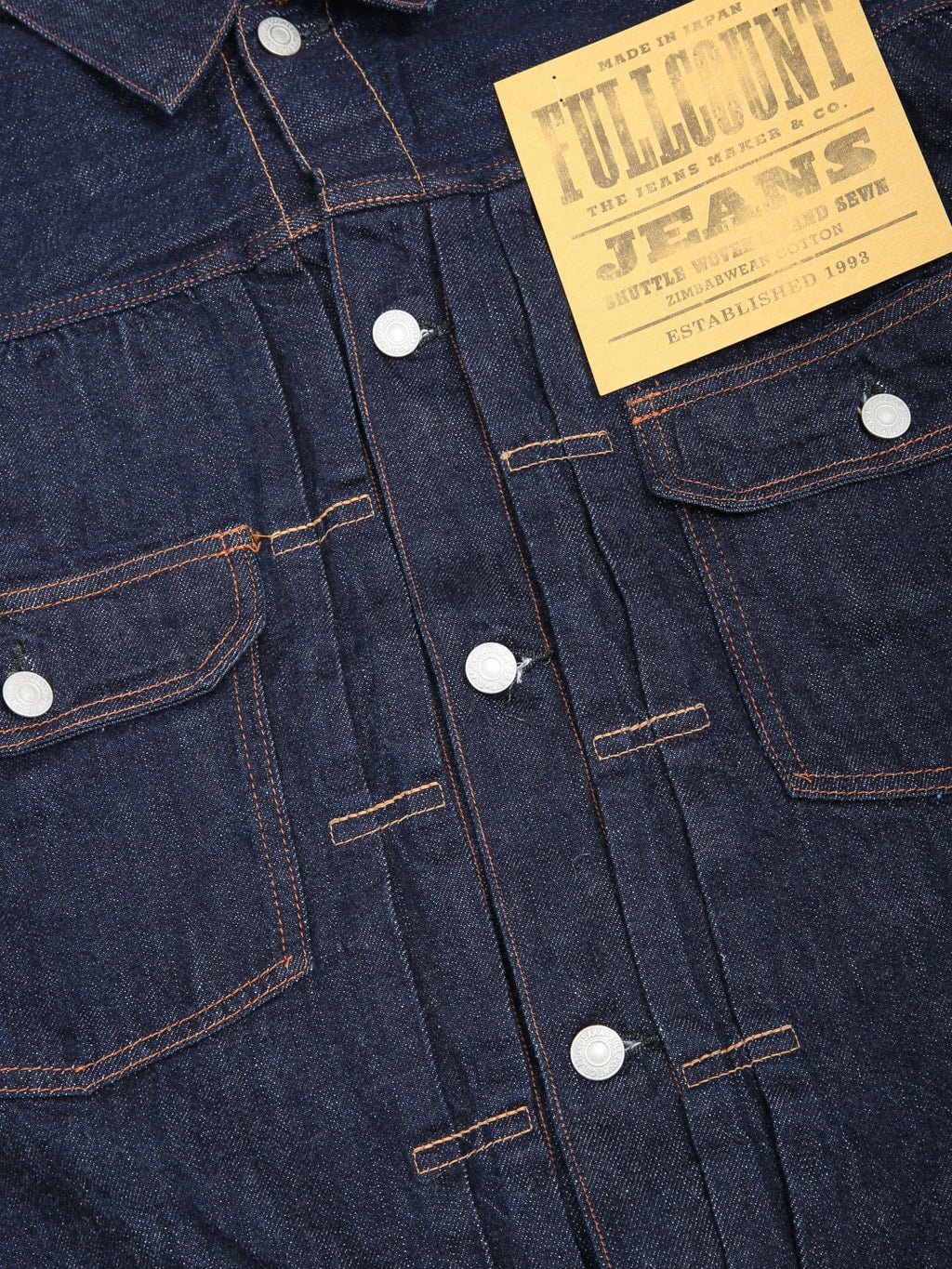 Fullcount 2102SSW 11.5oz Type II  Denim Jacket (Super Smooth) - Redcast Heritage Co.