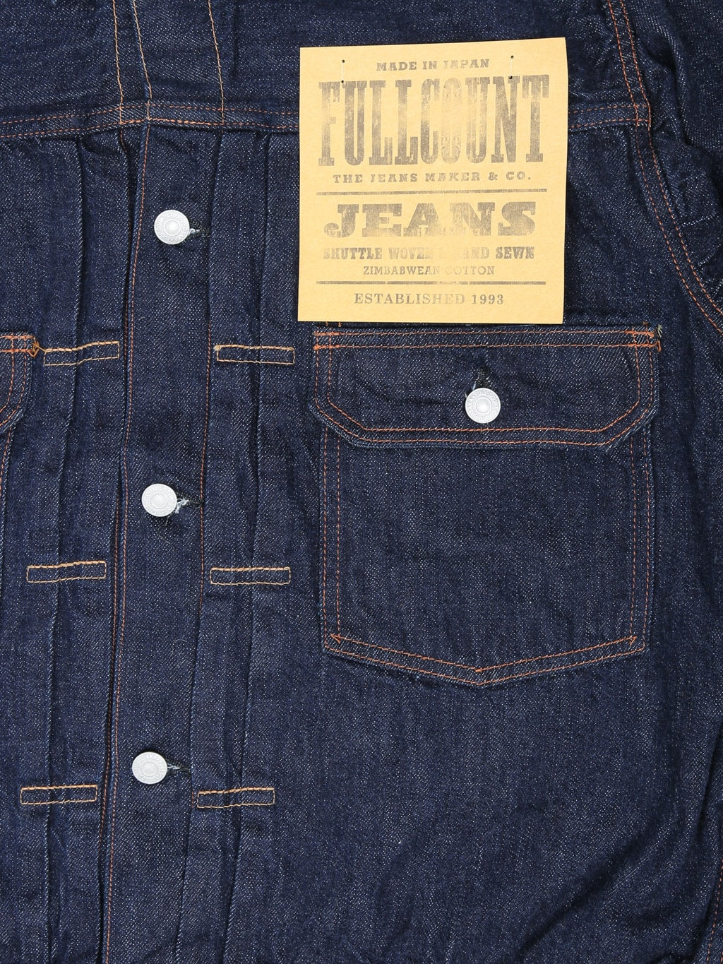 Fullcount 2102SSW 11.5oz Type II  Denim Jacket (Super Smooth) - Redcast Heritage Co.