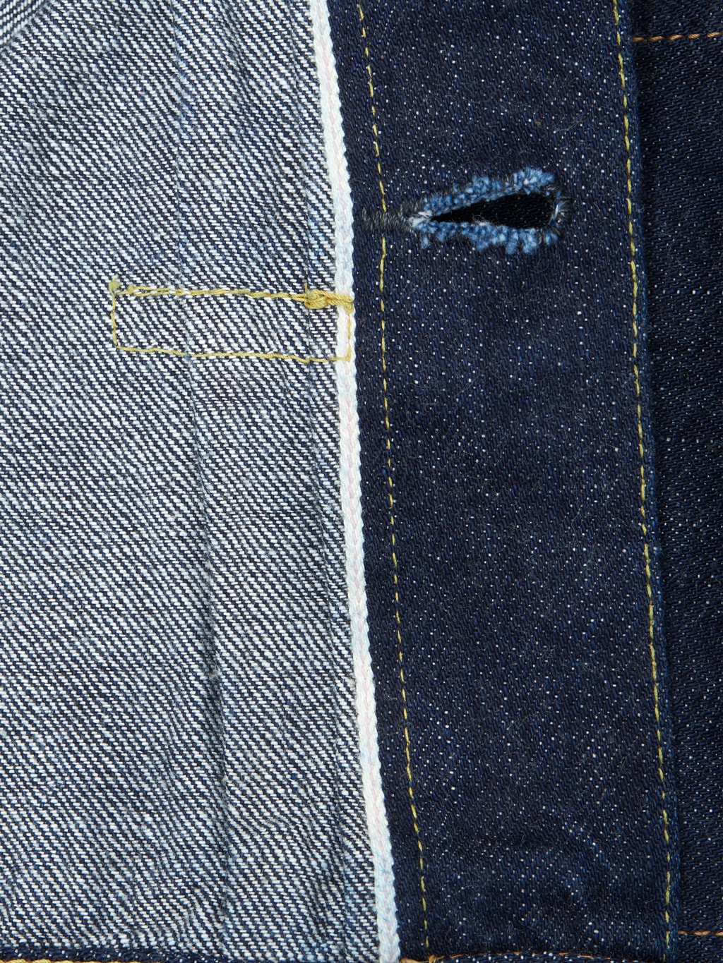 fullcount 2107 type 1 denim jacket selvedge denim weft selvedge