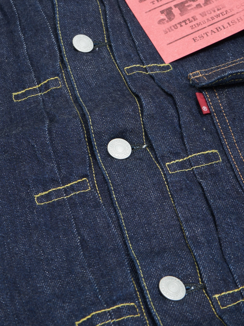 fullcount 2107 type 1 denim jacket selvedge denim buttons