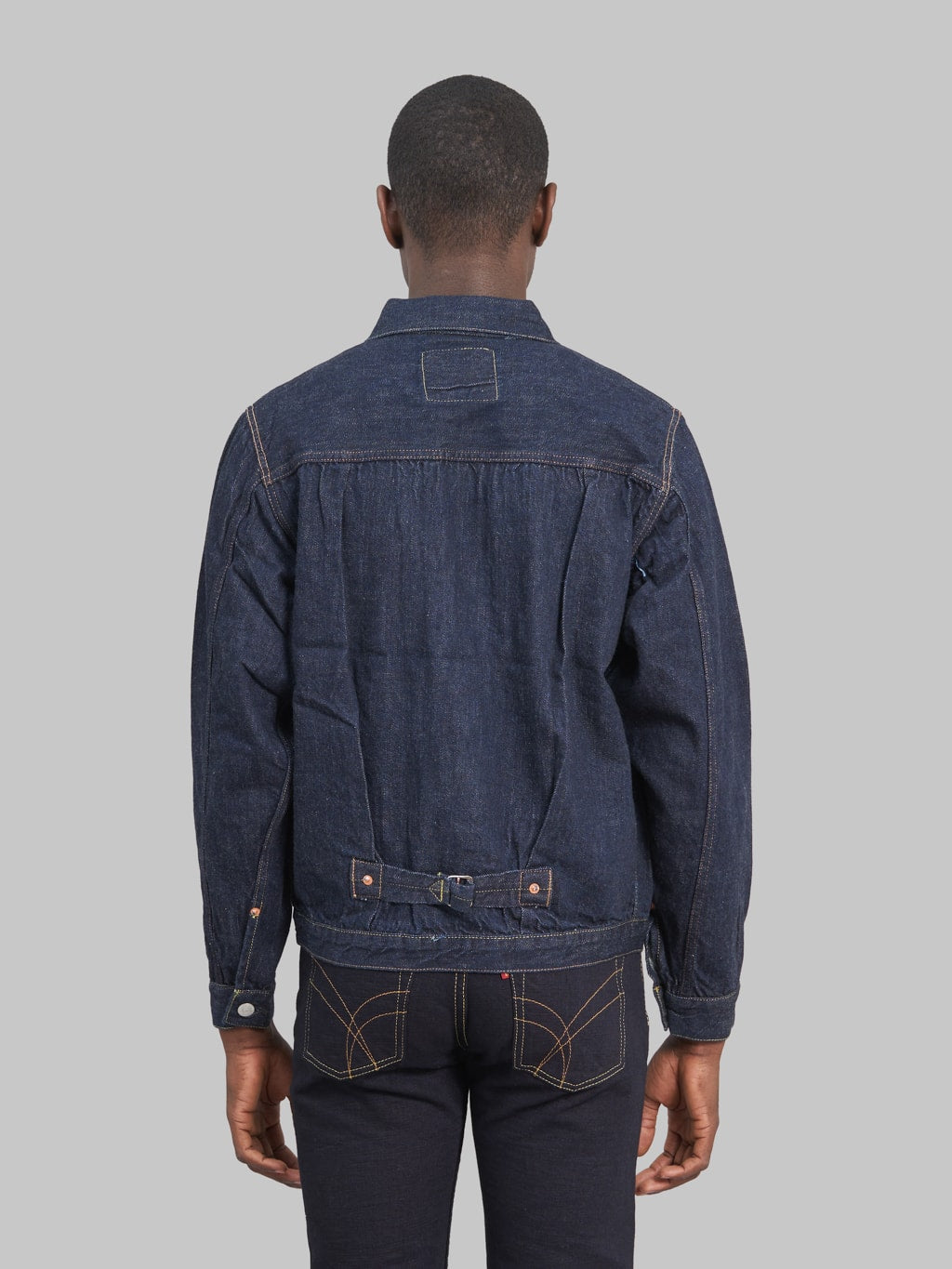 fullcount 2107 type 1 denim jacket selvedge denim  back look