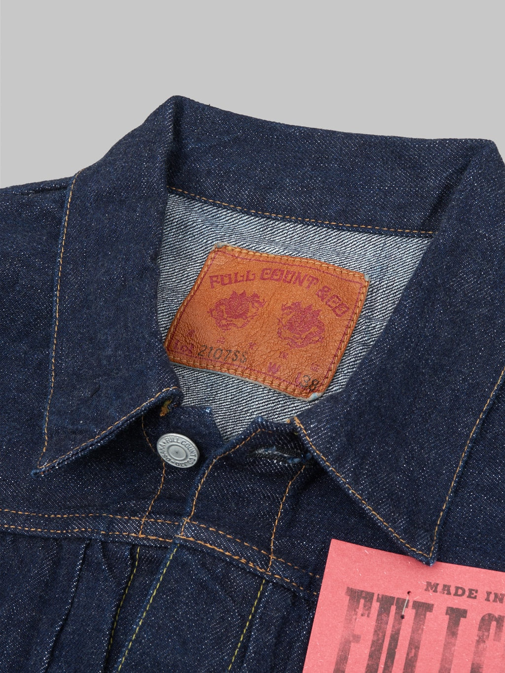 fullcount 2107 type 1 denim jacket selvedge denim  interior 