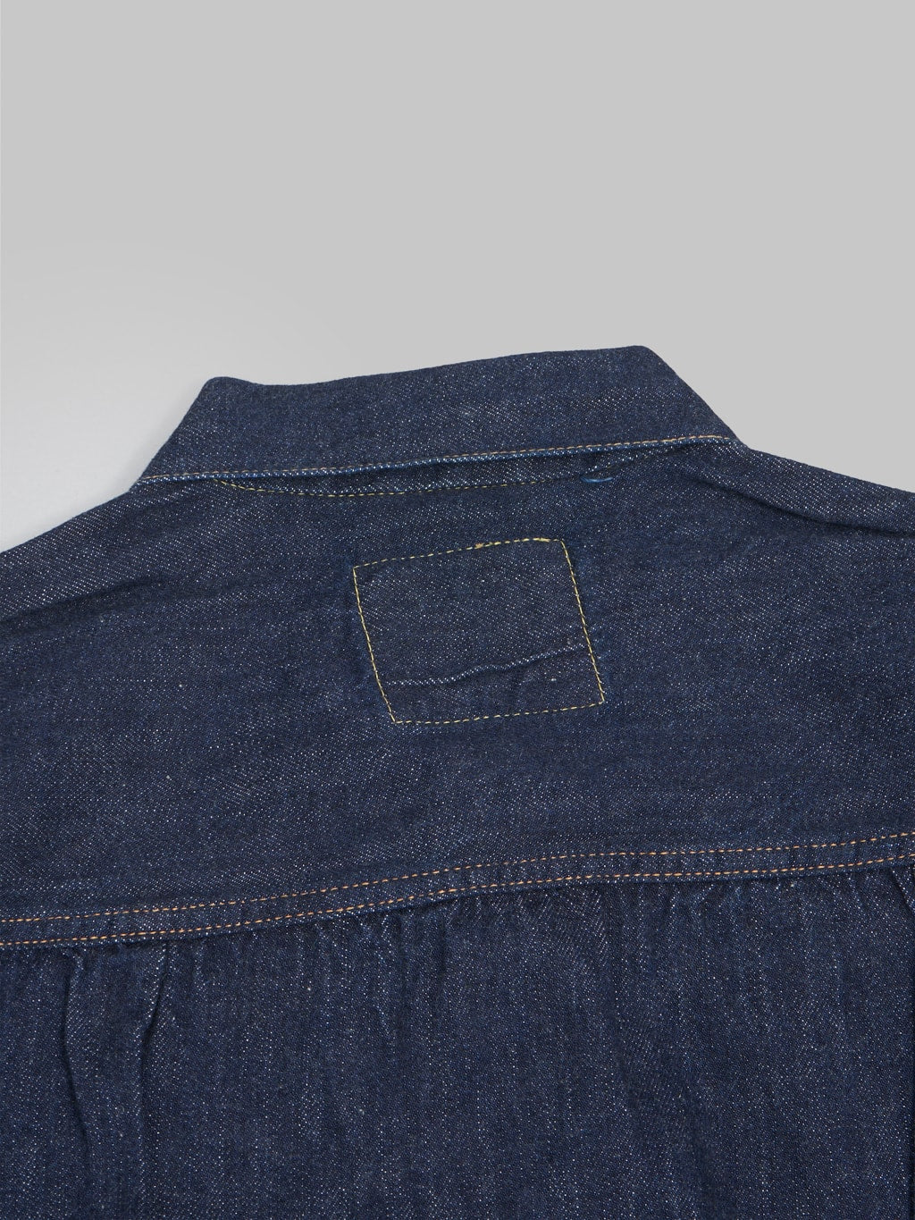 fullcount 2107 type 1 denim jacket selvedge denim back collar