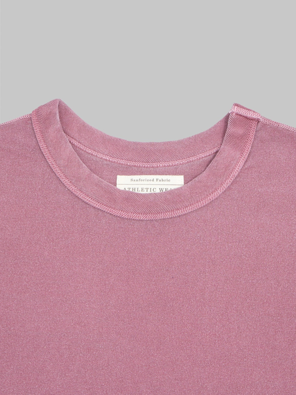 fullcount flat seam heavyweight tshirt burgundy collar