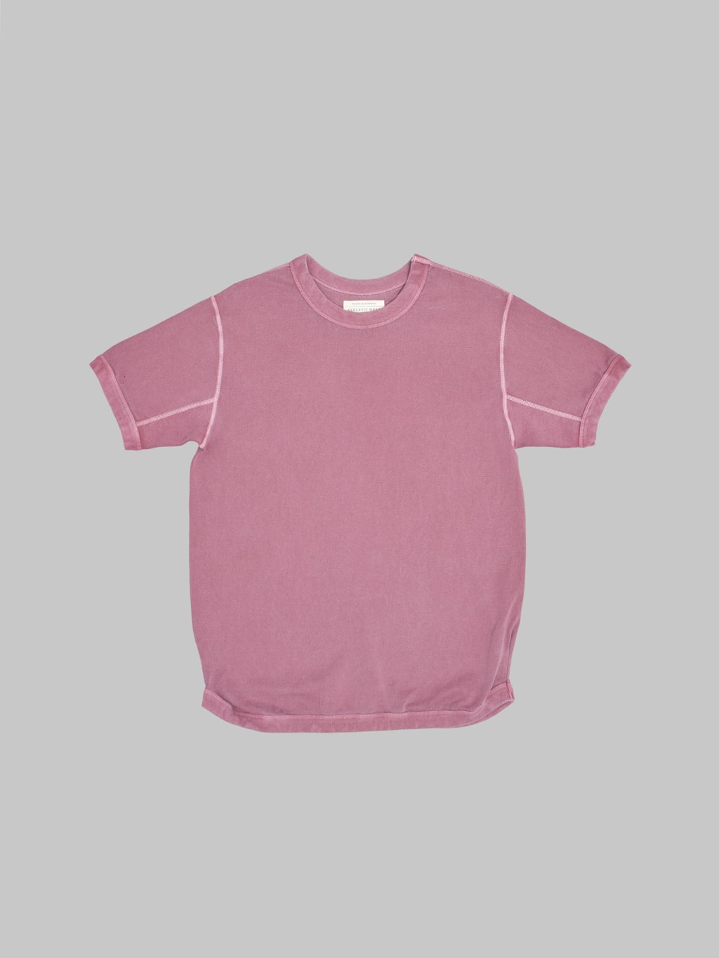 fullcount flat seam heavyweight tshirt burgundy front