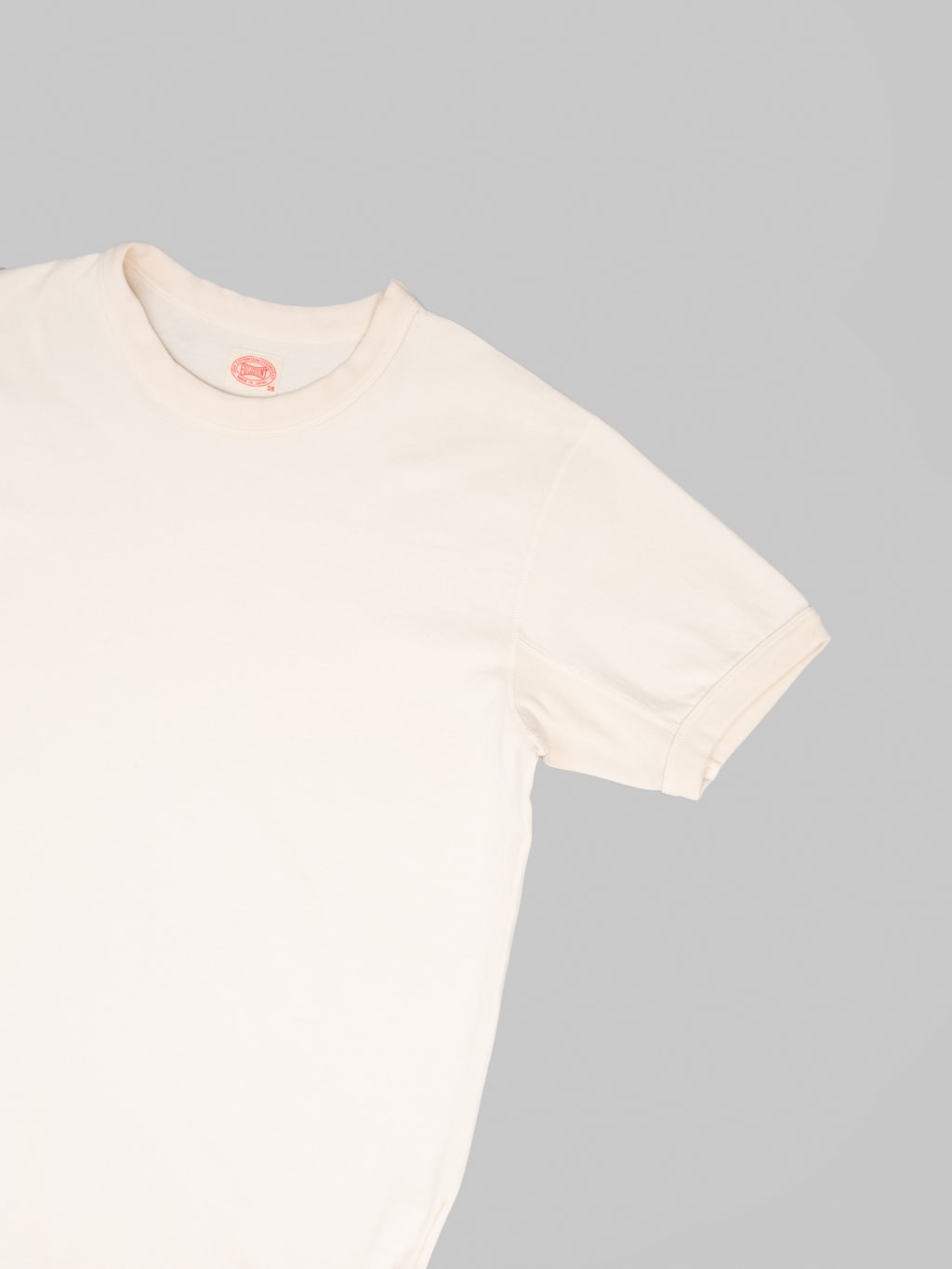 Fullcount 5222 Flat Seam Heavyweight TShirt Ecru crewneck