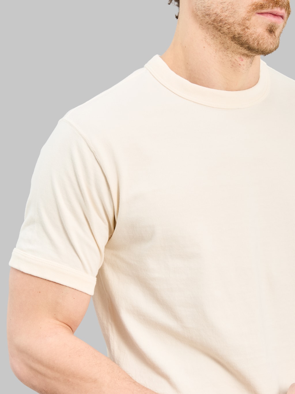 Fullcount 5222 Flat Seam Heavyweight TShirt Ecru short sleeve