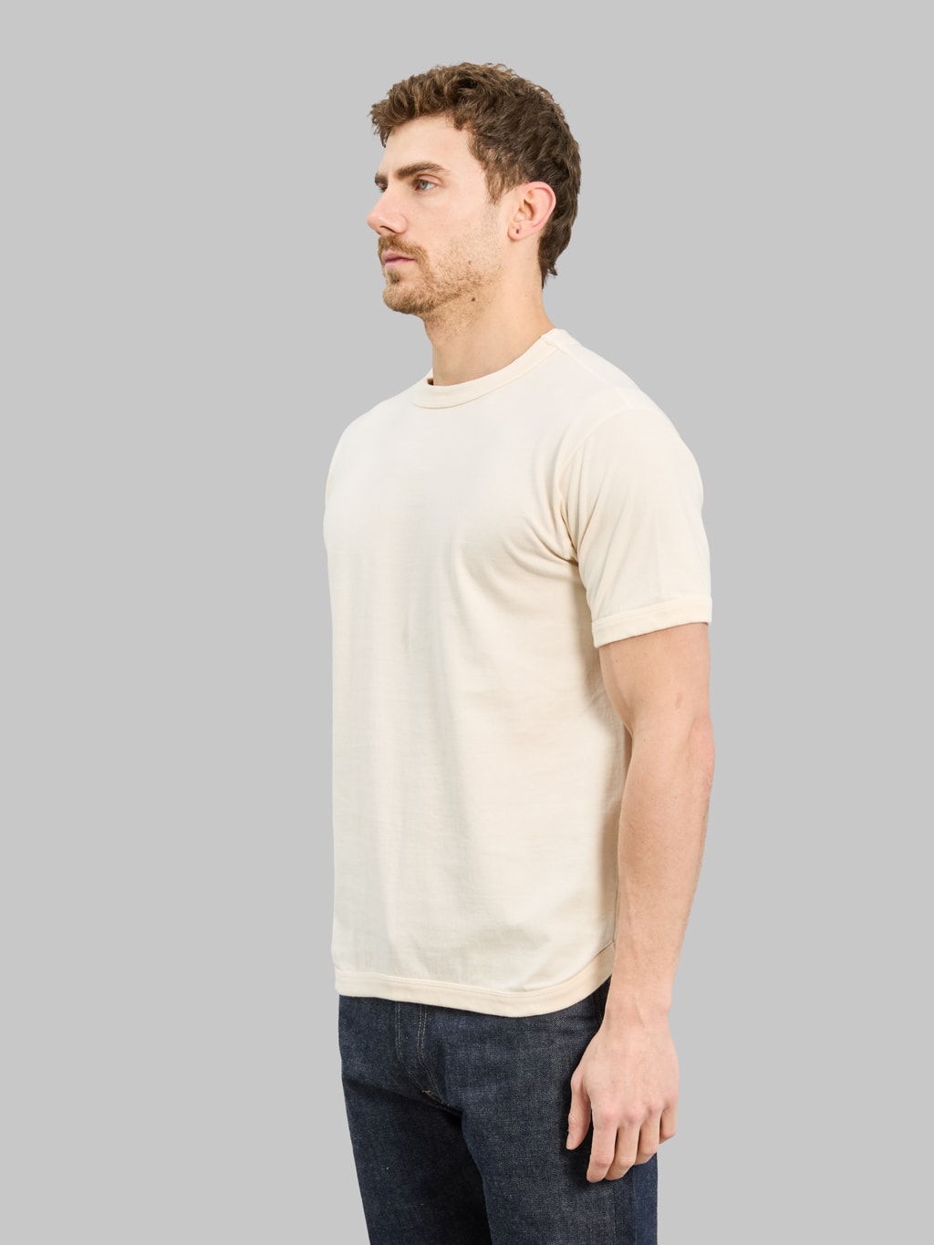 Fullcount 5222 Flat Seam Heavyweight TShirt Ecru side