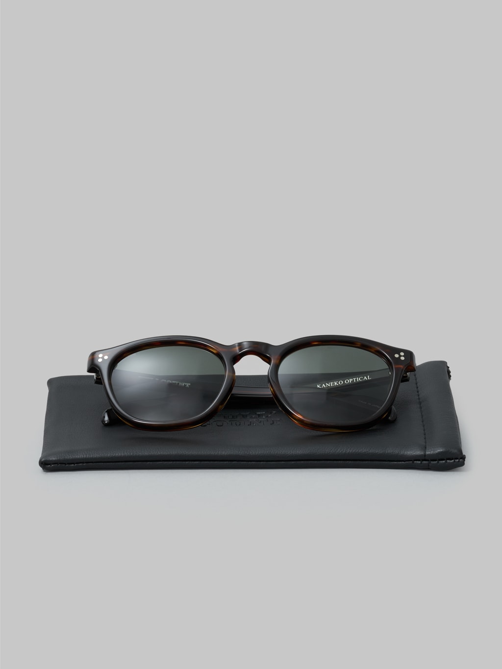 fullcount x kaneko optical old parisien sunglasses brown look