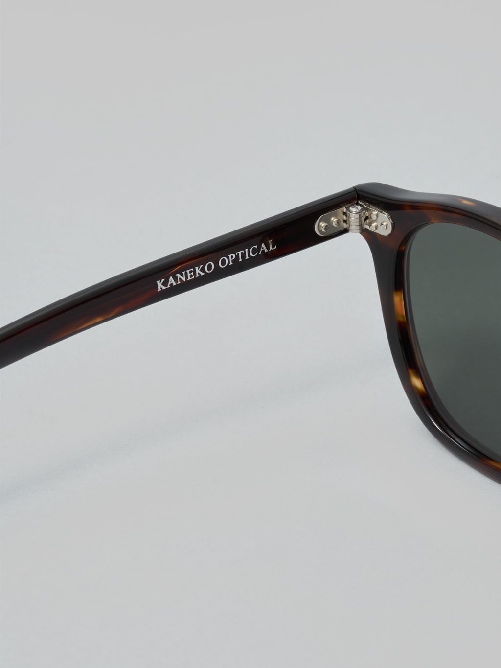 fullcount x kaneko optical old parisien sunglasses brown interior detail