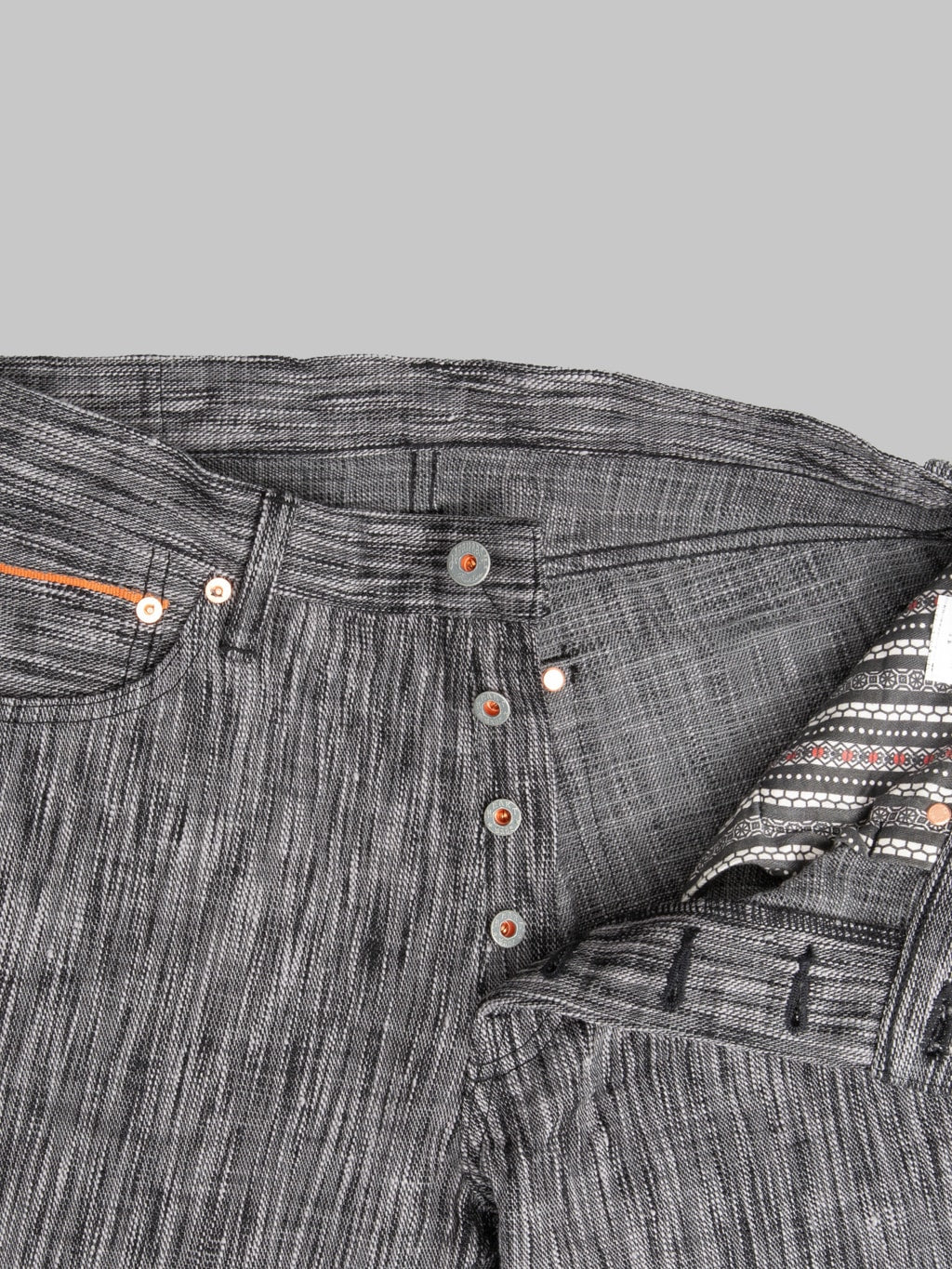 Graph Zero 15oz "Skein Dyeing Denim" Slim Jeans Black Grey