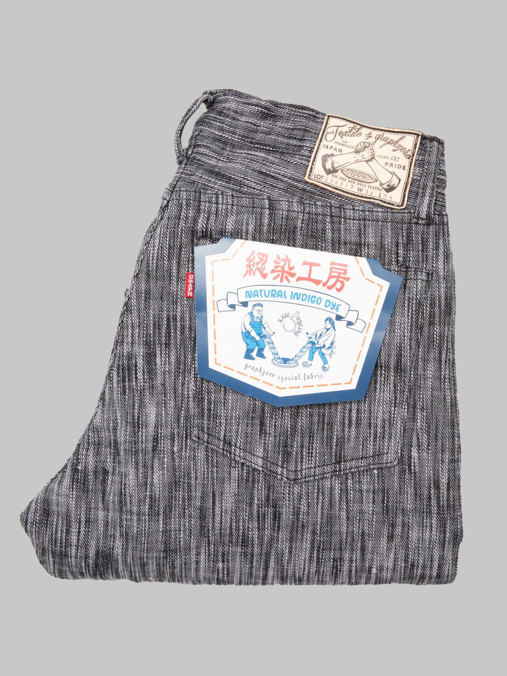 Graph Zero 15oz Skein Dyeing Denim Slim Jeans Black Grey | Japan