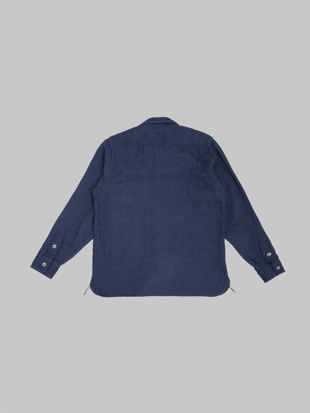 Graph Zero Officer Indigo Plaid Long Sleeve Shirt back