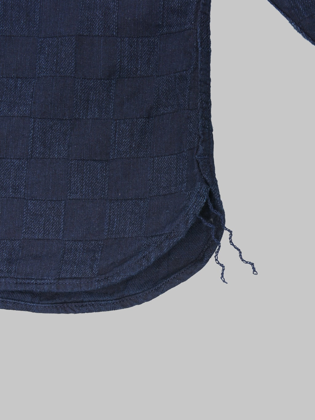 Graph Zero Officer Indigo Plaid Long Sleeve Shirt run offs