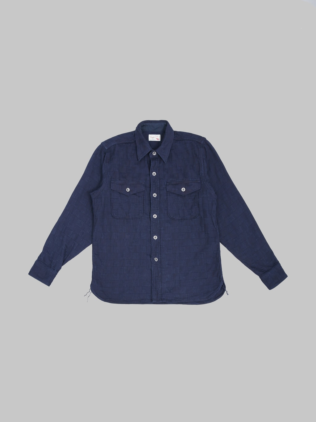 Graph Zero Officer Indigo Plaid Long Sleeve Shirt front