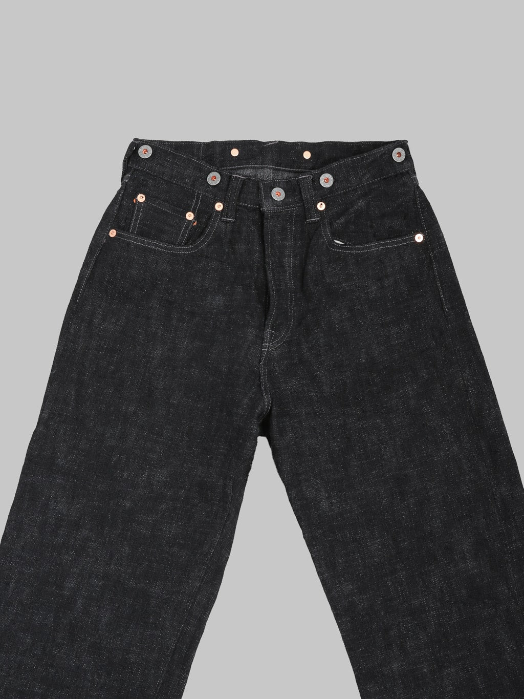 Graph Zero 15oz Skein Dyeing Heritage Regular Straight Jeans Black front details