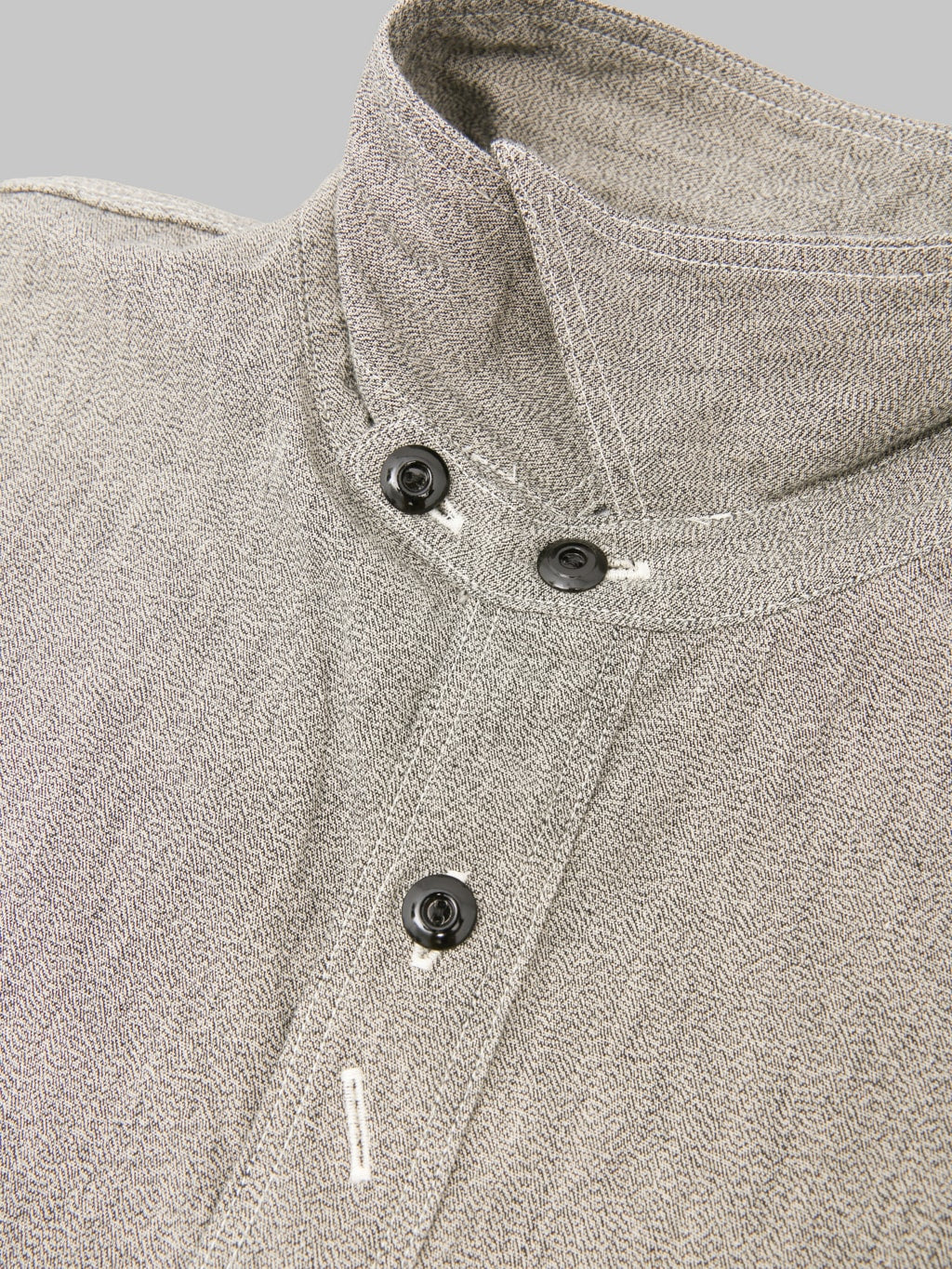 The Rite Stuff Railhead Engineer Selvedge Salt & Pepper Work Shirt Iron Grey