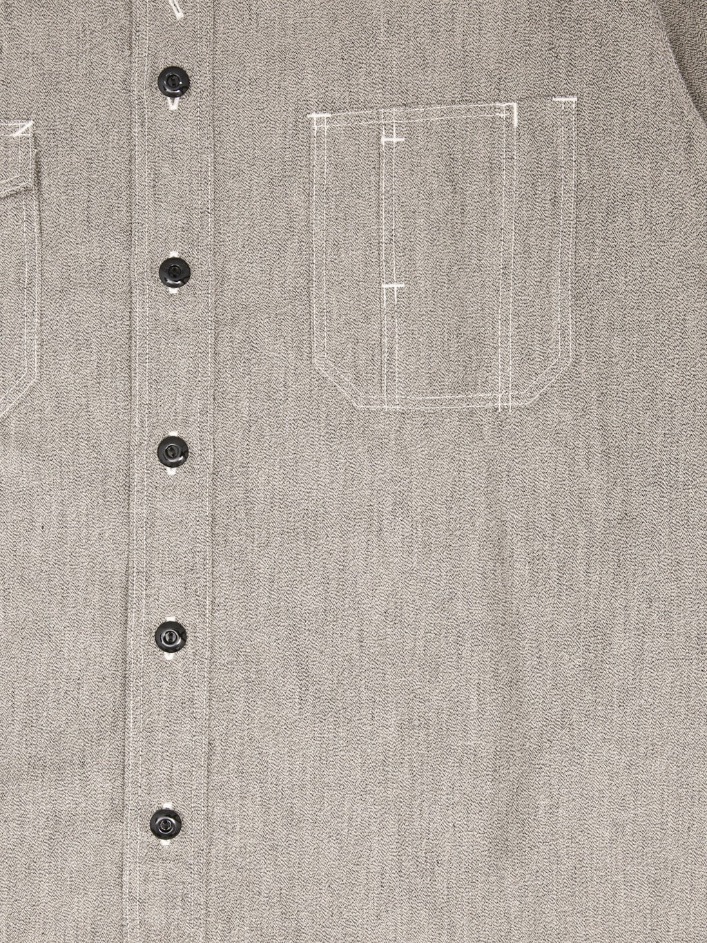 The Rite Stuff Railhead Engineer Selvedge Salt & Pepper Work Shirt Iron Grey