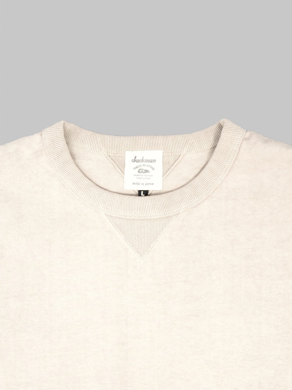 Jackman Dotsume Rib TShirt Dirty Dirty Base interior tag
