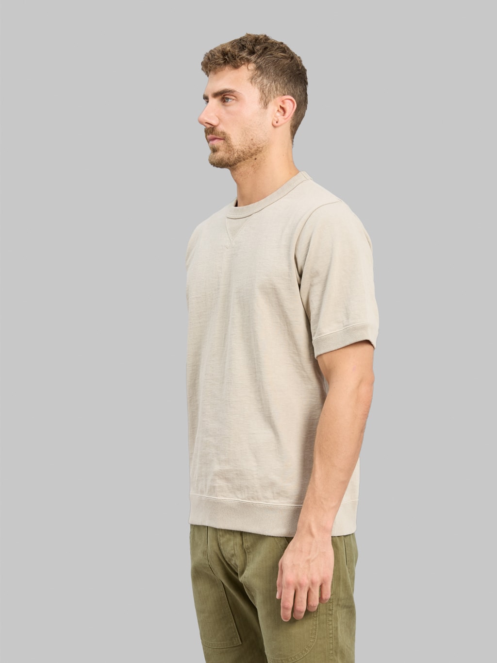 Jackman Dotsume Rib TShirt Dirty Dirty Base side fit