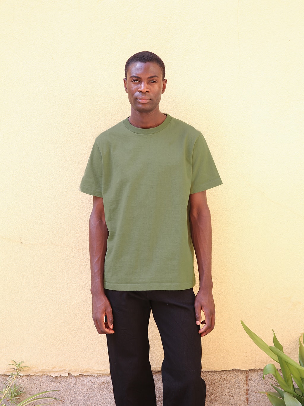 Jackman Dotsume TShirt Olive street style