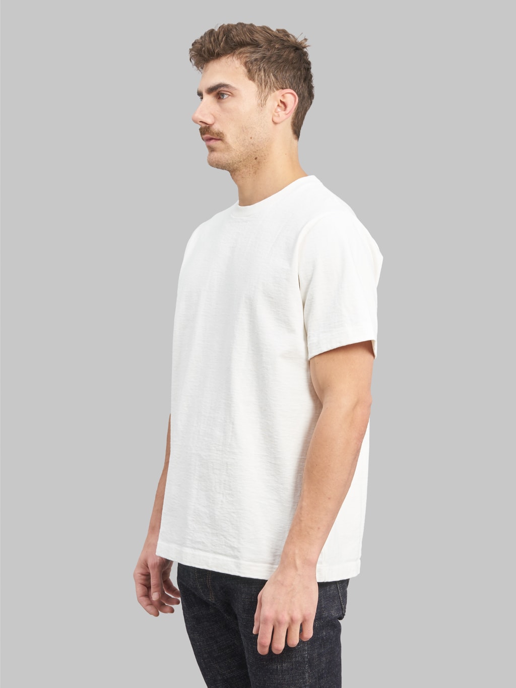 jackman dotsume tshirt off birch white  side fit