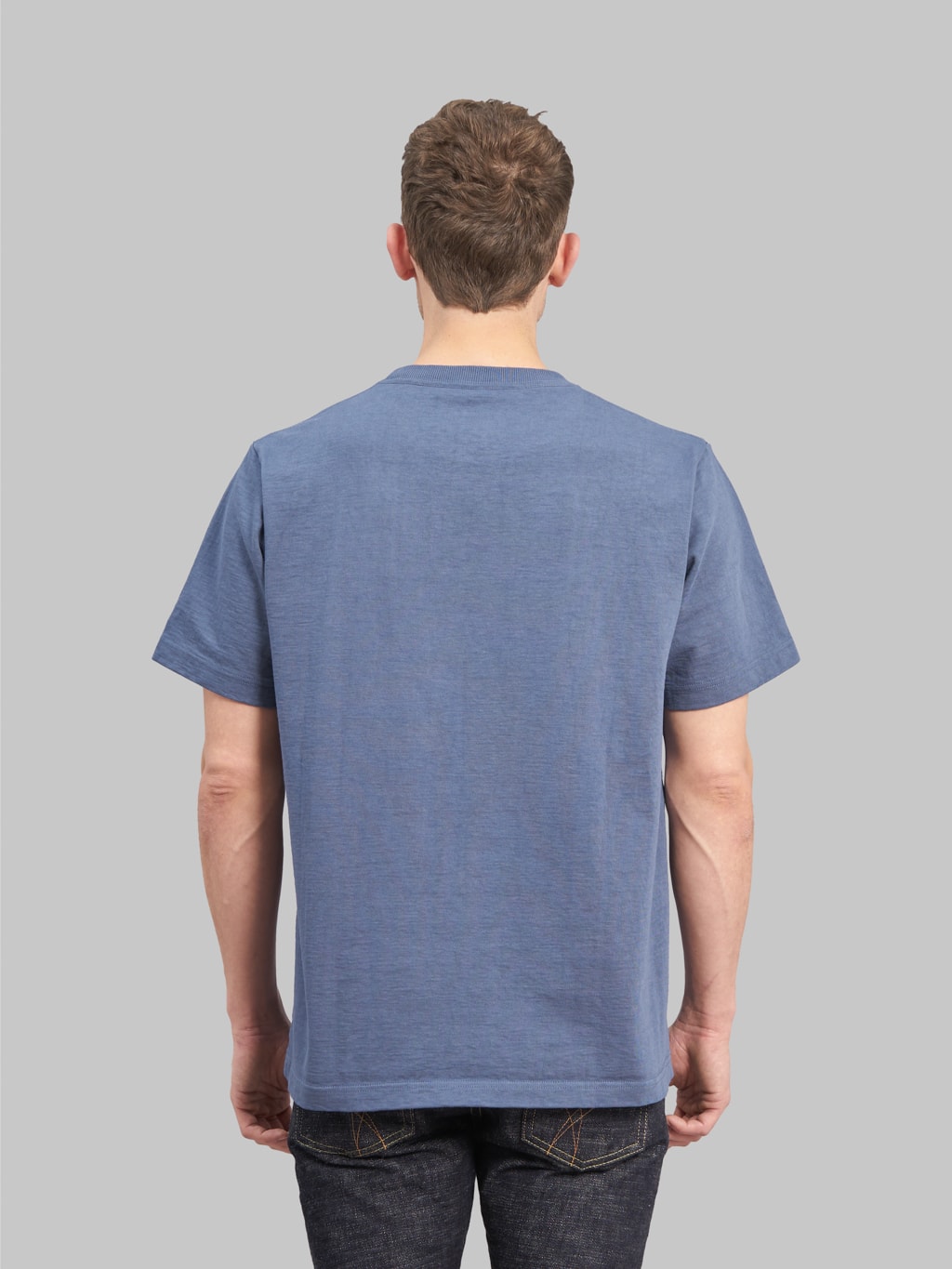 jackman dotsume tshirt off classic blue model back fit