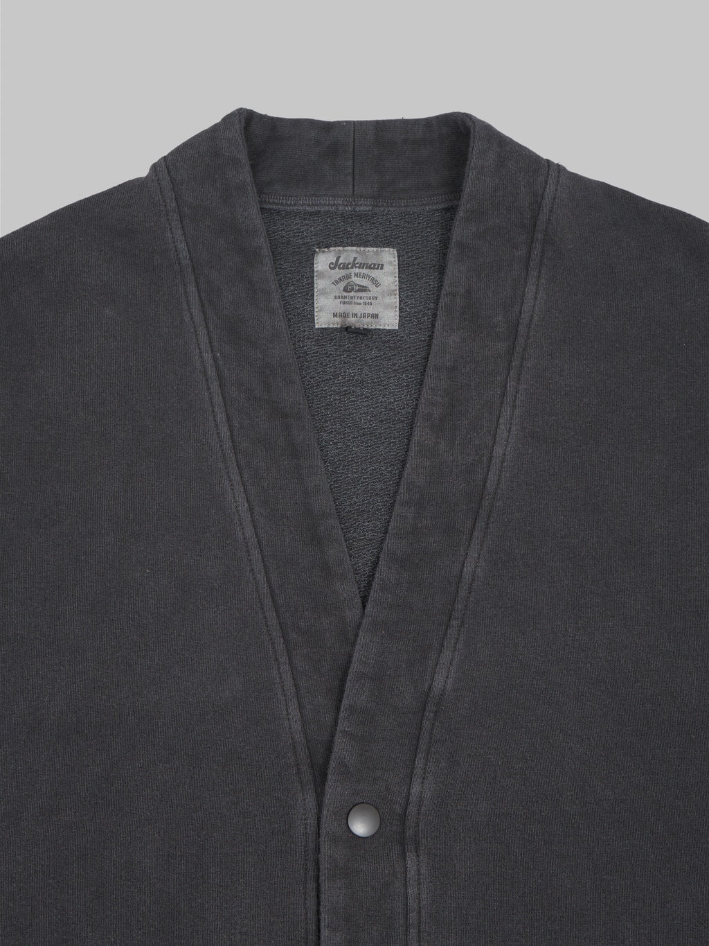 jackman faded sweat cardigan fade black collar