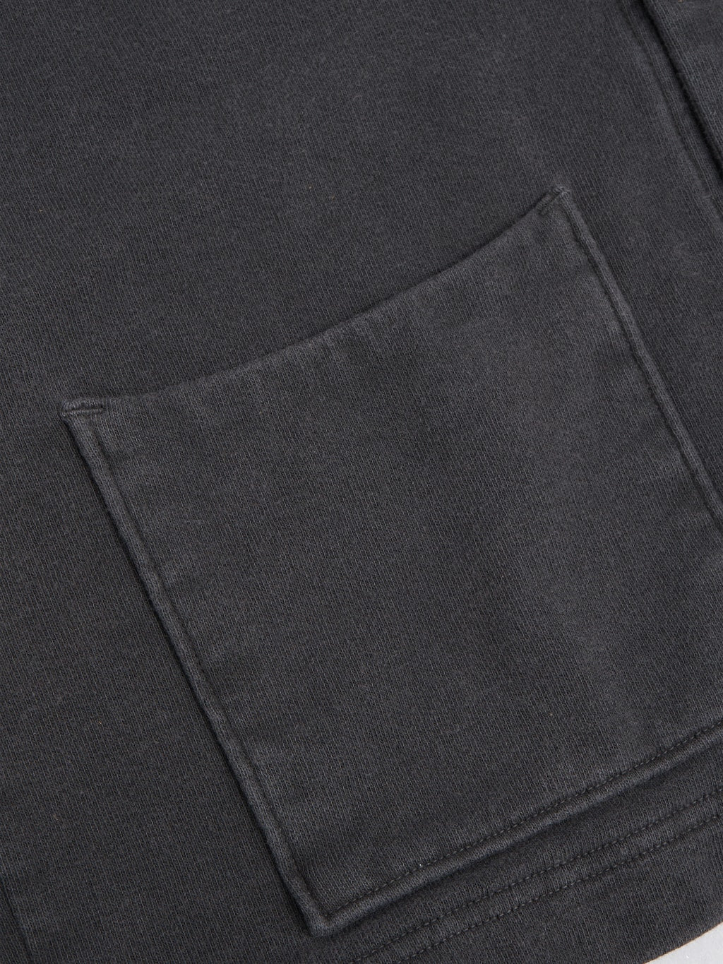 jackman faded sweat cardigan fade black pocket closeup