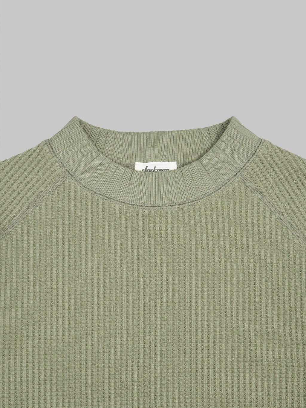 jackman waffle midneck sweater olive collar