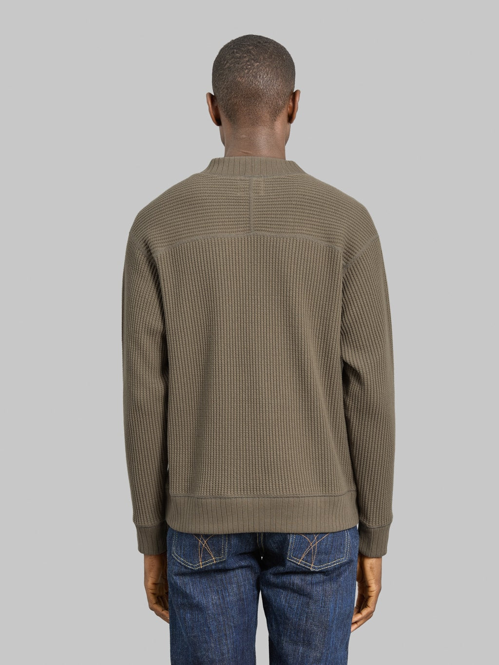 Jackman Waffle Midneck Sweater Sepia