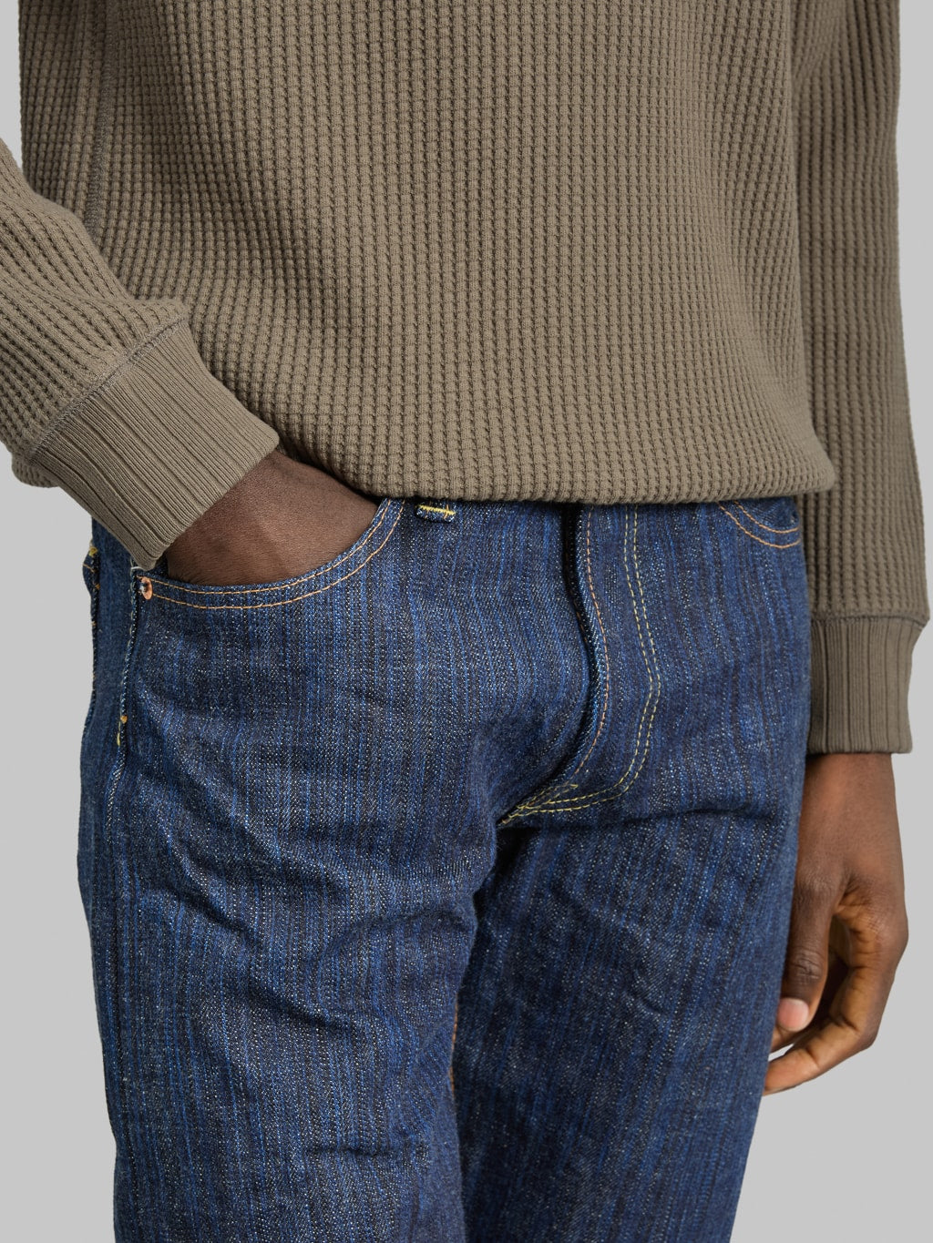 Jackman Waffle Midneck Sweater Sepia