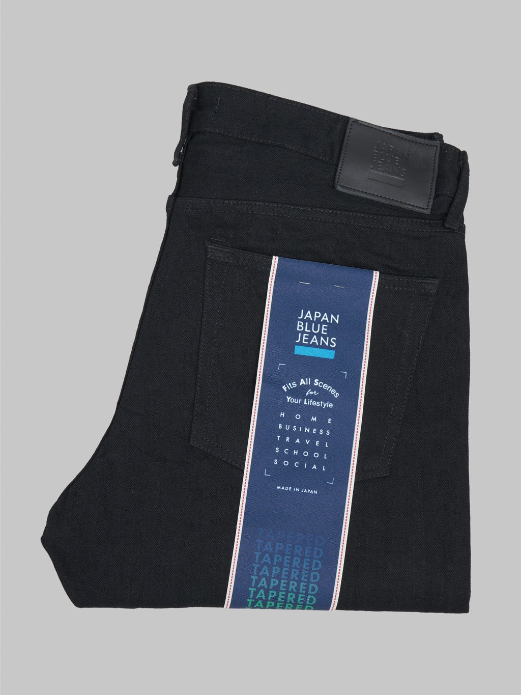 Japan Blue J214 14oz US Cotton Circle Tapered Black Jeans