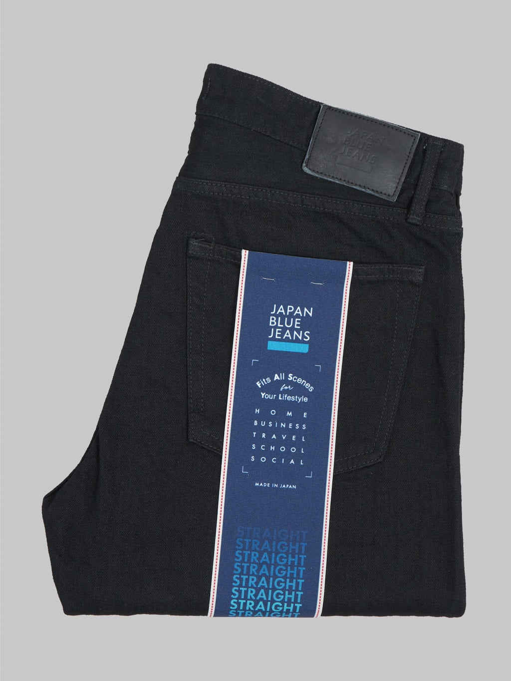 Japan Blue J314 14oz US Cotton Circle Straight Black Jeans