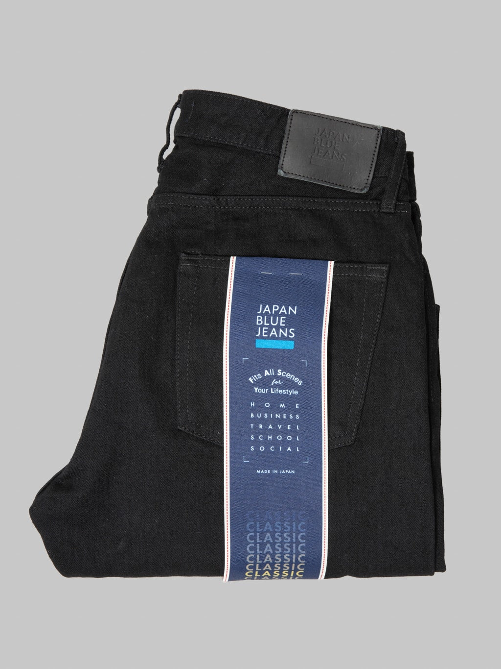 Japan Blue J414 14oz US Cotton Circle Classic Straight Black Jeans