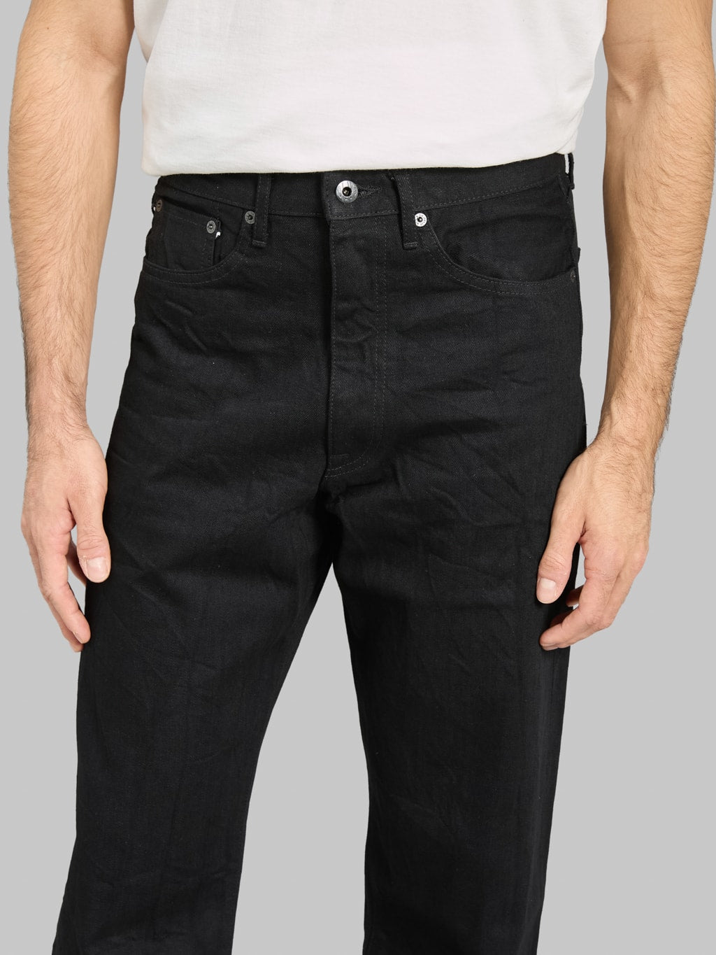 Japan Blue J514 14oz US Cotton Circle Loose Straight Black Jeans