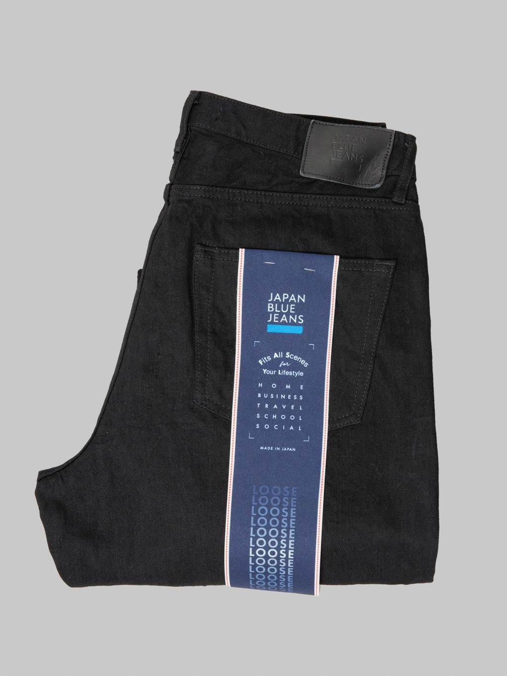 Japan Blue J514 14oz US Cotton Circle Loose Straight Black Jeans