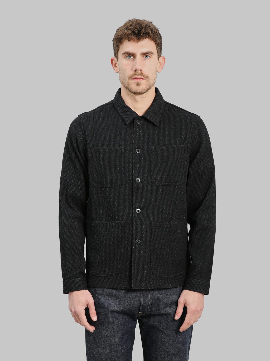 Japan Blue Sashiko Coverall Black