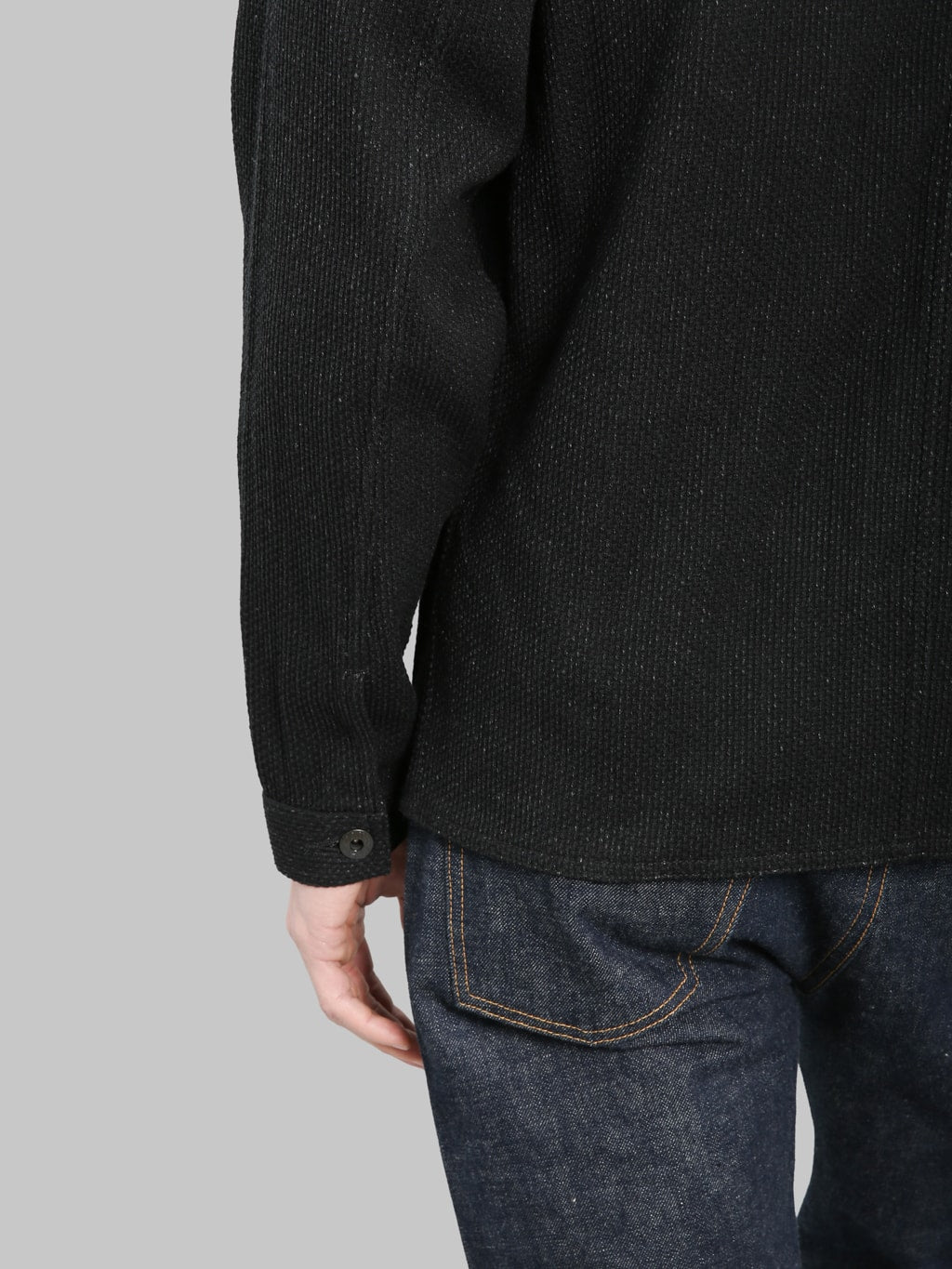 Japan Blue Sashiko Coverall Black hem