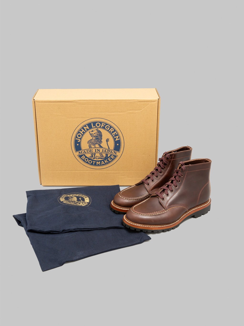 John Lofgren Chapman Boots Horween CXL Choco packaging