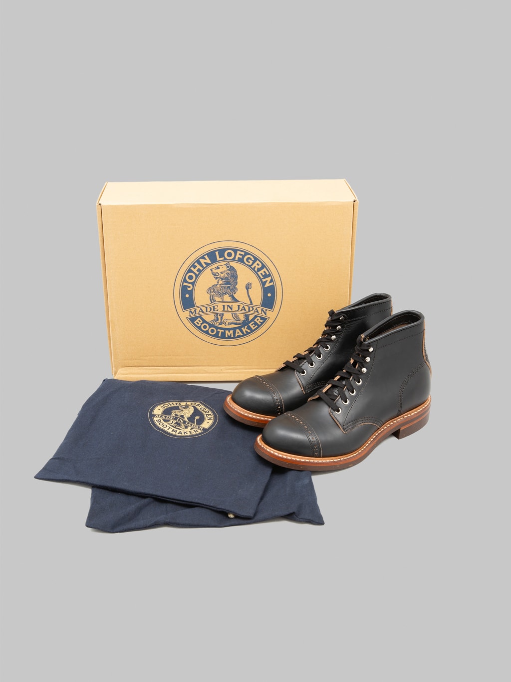 John Lofgren Combat Boots Horween Leather CXL Black packaging